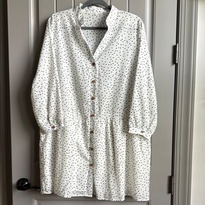 Polka dot white dress